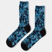 Blauw Zwart Driehoek Patroon Sokken (Links)
