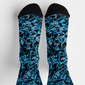 Blauw Zwart Driehoek Patroon Sokken (Top)