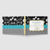 Blauw, zwart en goudheiboek gastenboek (Volledig)