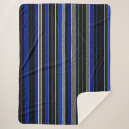 Blauw, zwart en grind deken