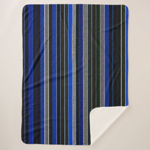 Blauw, zwart en grind deken