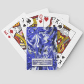 Blauw, zwart en wit Abstract Pokerkaarten (Achterkant)