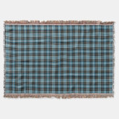 Blauw, Zwart en Wit Clark Clan Schots Plaid Deken (Voorkant)