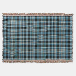 Blauw, Zwart en Wit Clark Clan Schots Plaid Deken