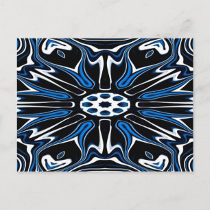 Blauw, zwart en wit Estland — Vloerkunst Briefkaart