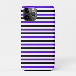 Blauw Zwart en wit strepen ontwerp Case-Mate iPhone Case