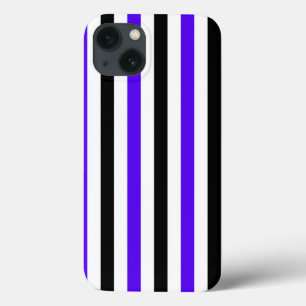 Blauw Zwart en wit strepen ontwerp Case-Mate iPhone Case