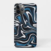 Blauw, zwart en wit wervelingen Case-Mate iPhone case (Achterkant)