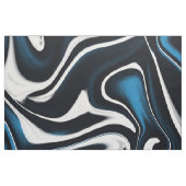 Blauw, zwart en wit wervelingen stof (Fat Quarter)