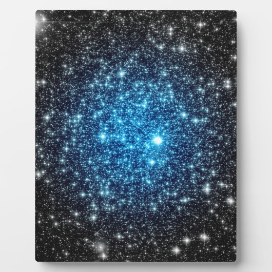 Blauw & Zwart Galaxy Fotoplaat (Voorkant)