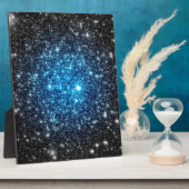 Blauw & Zwart Galaxy Fotoplaat (Zijkant)