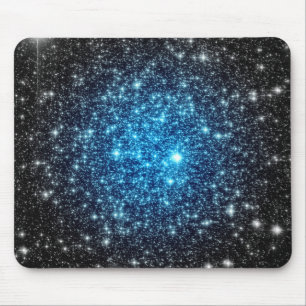 Blauw & Zwart Galaxy Muismat