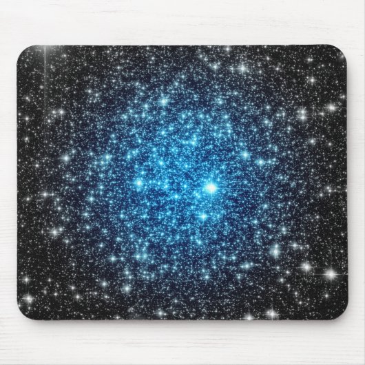 Blauw & Zwart Galaxy Muismat (Voorkant)
