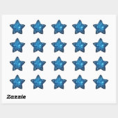 Blauw & Zwart Galaxy Ster Sticker (Vel)
