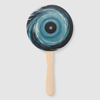 Blauw zwart gat afvoerspiraal effect handwaaier
