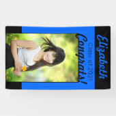 Blauw & zwart gecomprimeerd Eén fotograafpartij Spandoek (Horizontaal)