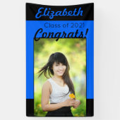 Blauw & zwart gecomprimeerd Eén fotograafpartij Spandoek (Verticaal)