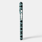 Blauw Zwart Geruit Argyle Patroon Case-Mate iPhone Case (Achterkant / Links)