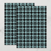 Blauw Zwart Geruit Argyll Patroon Kaart (Voorkant / Achterkant)
