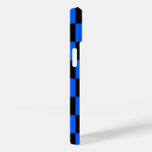 Blauw zwart geruit controlepatroon Case-Mate iPhone case (Achterkant / Rechts)
