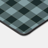 Blauw Zwart geruit Gingham patroon Bureaumat (Hoek)