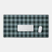 Blauw Zwart geruit Gingham patroon Bureaumat (Keyboard & Muis)