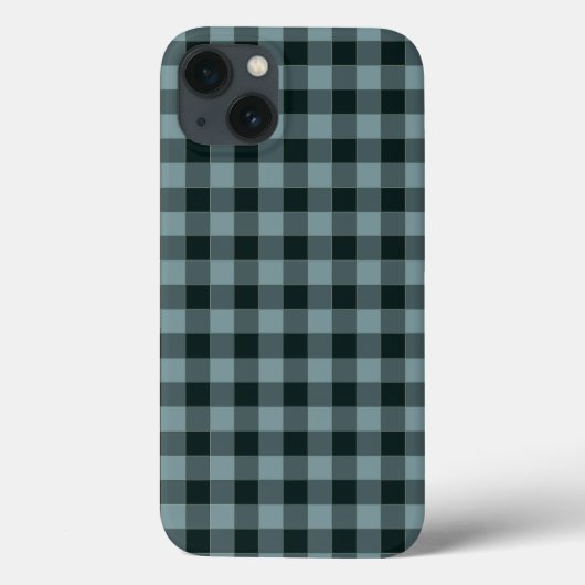 Blauw Zwart geruit Gingham patroon Case-Mate iPhone Case (Achterkant)