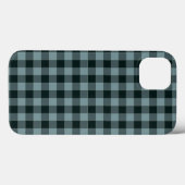 Blauw Zwart geruit Gingham patroon Case-Mate iPhone Case (Achterkant (horizontaal))