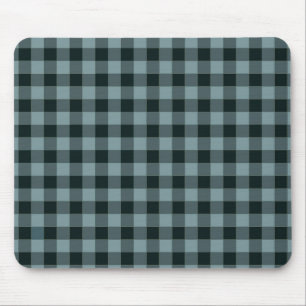 Blauw Zwart geruit Gingham patroon Muismat