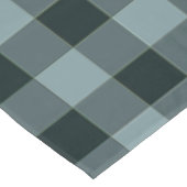 Blauw Zwart geruit Gingham patroon Tafelkleed (Gekanteld)