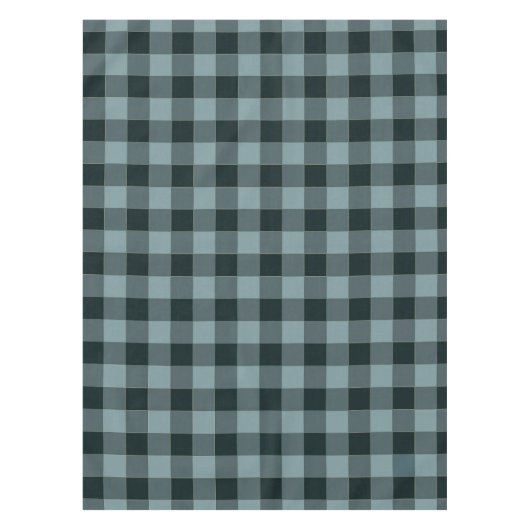 Blauw Zwart geruit Gingham patroon Tafelkleed (Voorkant)