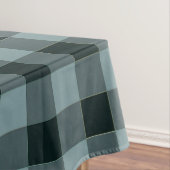 Blauw Zwart geruit Gingham patroon Tafelkleed (Voorbeeld)