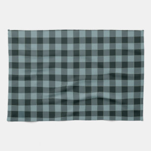 Blauw Zwart geruit Gingham patroon Theedoek
