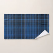 Blauw Zwart Geruit Patroon Bad Handdoek (Handdoek)