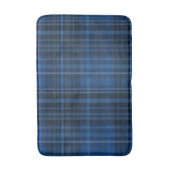 Blauw Zwart Geruit Patroon Badmat (Voorkant Verticaal)