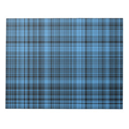 Blauw Zwart Geruit Patroon Notitieblok