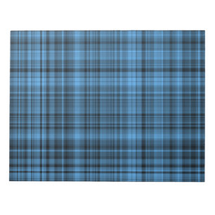 Blauw Zwart Geruit Patroon  Notitieblok