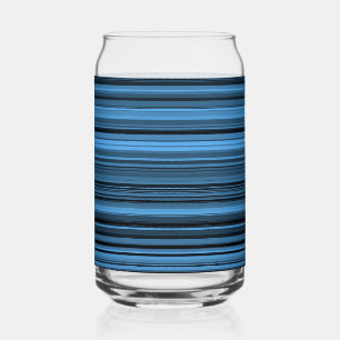 Blauw Zwart Gestreept Blikvorm Glas