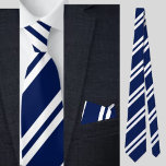 Blauw Zwart Gestreept patroon Stropdas<br><div class="desc">Blauw Zwart Gestreept Patroon stropdas.</div>