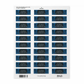 Blauw & Zwart Gotische Vintage Etiket (Full Sheet)