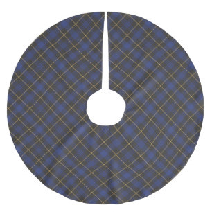 Blauw zwart goud met diagonaal vlakpatroon kerstboom rok