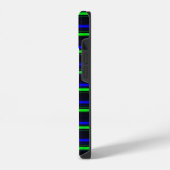 Blauw Zwart Groen Regenboog Strepen iPhone Hoesje (Linkerkant)