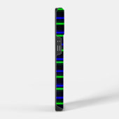 Blauw Zwart Groen Regenboog Strepen iPhone Hoesje (Rechterkant)