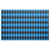 Blauw Zwart Harlekijn Diamanten Dambord Patroon On Stof (Fat Quarter)