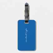 blauw/zwart hemels ornament bagagelabel (Achterkant verticaal)