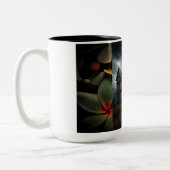 Blauw & zwart huis tweekleurige koffiemok (Links)