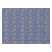 Blauw, zwart, huisplanten | Moderne medio-eeuwse o Tafelkleed (Voorkant (Horizontaal))