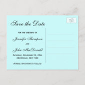 Blauw, Zwart Kroonluchter Damask Save the Date Kaa Aankondigingskaart (Achterkant)