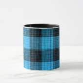 Blauw Zwart Kruisraster Buffalo Check Mok (Midden)