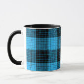 Blauw Zwart Kruisraster Buffalo Check Mok (Links)